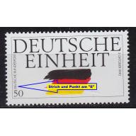 GERMANY BUND [1990] MiNr 1477 F29,II ( **/mnh ) Plattenfehler