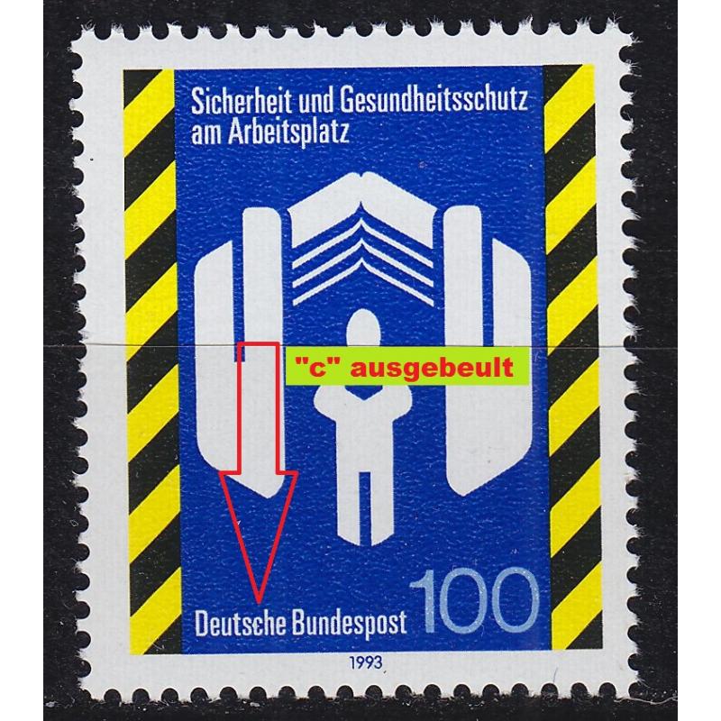 GERMANY BUND [1993] MiNr 1649 F30 ( **/mnh ) Plattenfehler
