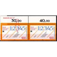 GERMANY BUND [1993] MiNr 1659 F3 2er ( **/mnh ) [01] Plattenfehler