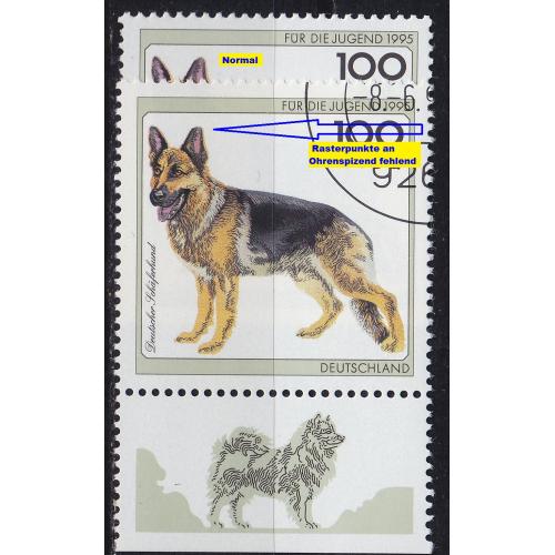 GERMANY BUND [1995] MiNr 1799 F6,I ( O/used ) [01] Tiere Plattenfehler
