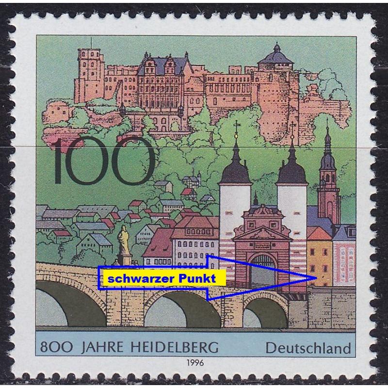 GERMANY BUND [1996] MiNr 1868 F01A I ( **/mnh ) [01] Plattenfehler