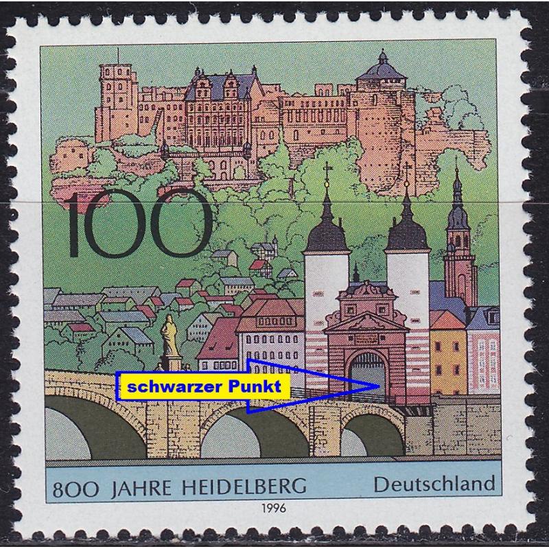 GERMANY BUND [1996] MiNr 1868 F10,VI ( **/mnh ) [01] Plattenfehler