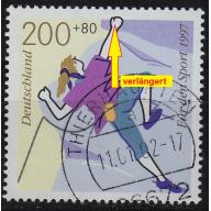 GERMANY BUND [1997] MiNr 1901 F3 ( O/used ) [01] Sport Plattenfehler