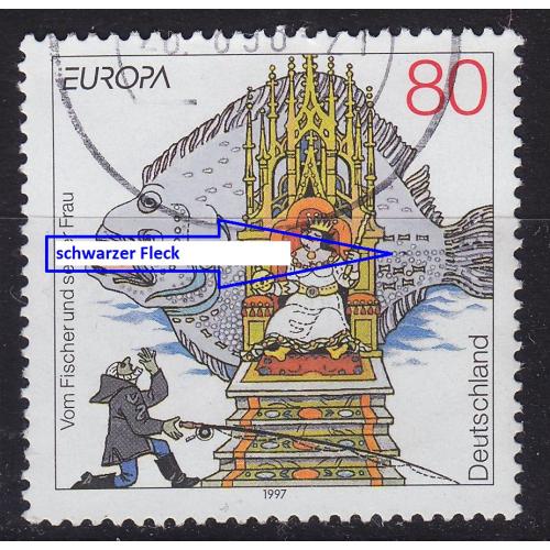 GERMANY BUND [1997] MiNr 1915 F2 A ( O/used ) [01] Plattenfehler