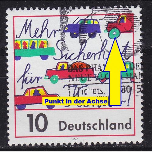 GERMANY BUND [1997] MiNr 1954 F6B ( O/used ) [05] Plattenfehler