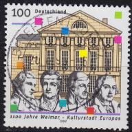 GERMANY BUND [1999] MiNr 2028 DD ( O/used ) [01] Doppeldruck schwarz