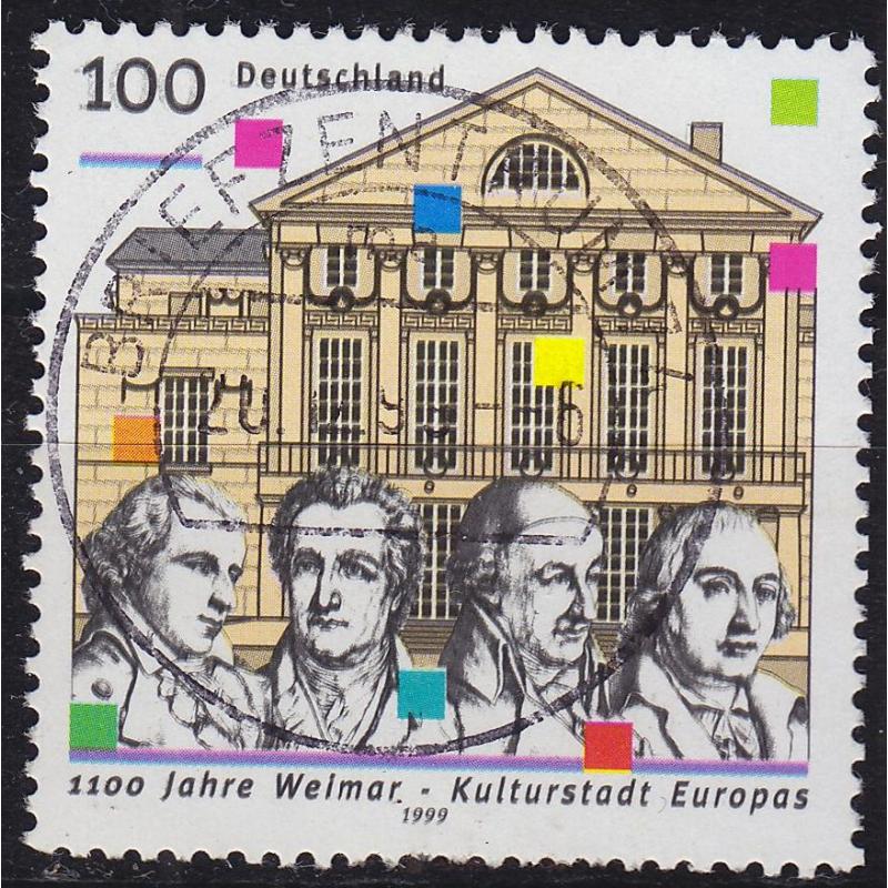 GERMANY BUND [1999] MiNr 2028 DD ( O/used ) [01] Doppeldruck schwarz