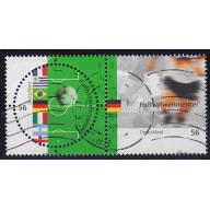 GERMANY BUND [2002] MiNr 2258+59 ( O/used ) Fußball 2er