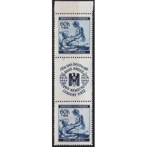 GERMANY REICH Böhmen Mähren [1941] MiNr 0062 SZd10 ( **/mnh ) Rotes Kreuz