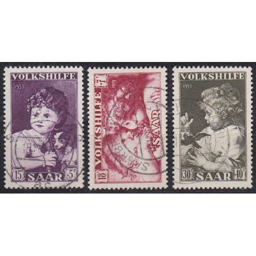 GERMANY Saar [1953] MiNr 0344-46 ( O/used )