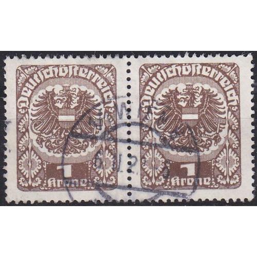 ÖSTERREICH AUSTRIA [1920] MiNr 0313 xa,I ( O/used ) [01] Plattenfehler, 2er