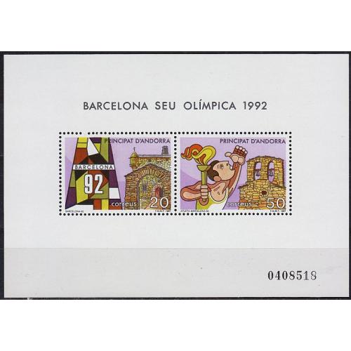 ANDORRA SPANISCH [1987] MiNr 0195-96 Block 2 ( **/mnh ) Olympiade