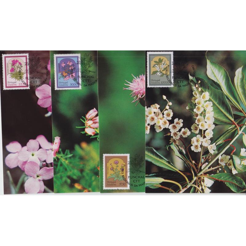 PORTUGAL [Madeira] MiNr 0086-89 ( Maxi ) Blumen