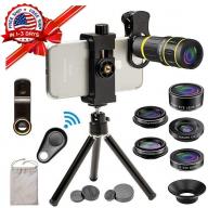 Telescope for iPhone Samsung Sony LG cell phone with 18X lens set kit