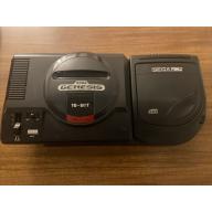 Sega Master System, Genesis, & CD Console & hookups BUNDLE - System WORKS