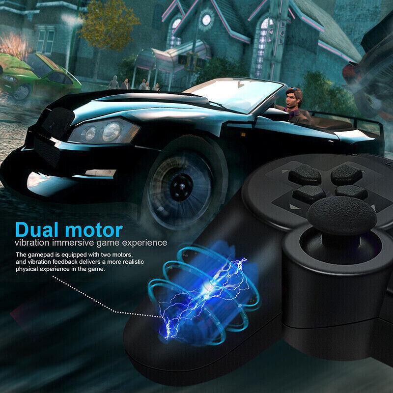 2x Black Wireless Bluetooth Video Game Controller Pad For Sony PS3 Playstation 3