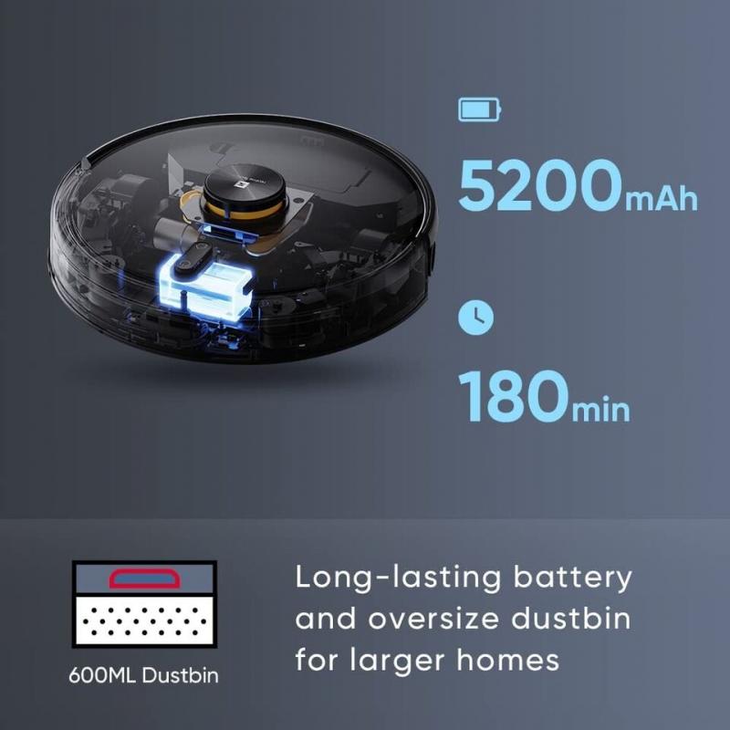 realme Robot Vacuum Cleaner Lidar Navigation and Mapping Technology w/ Phone app