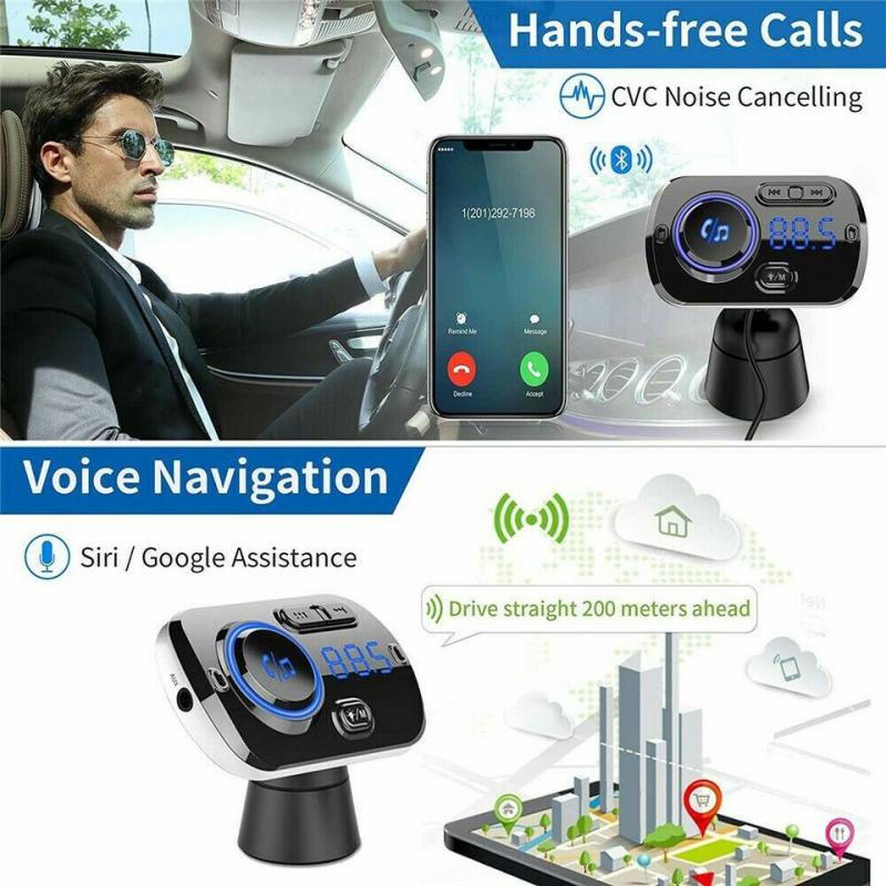 Handsfree Bluetooth FM Transmitter Wireless Radio Adapter Car Kit Mp3 Player USB